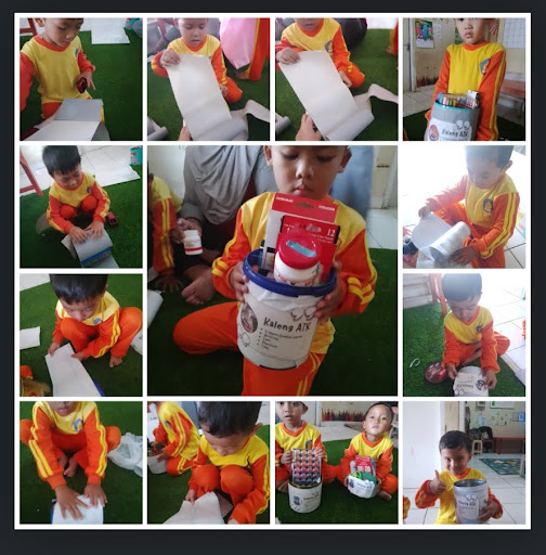 Children doing creative activities